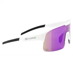 Occhiali per bici ciclismo SPIRE bianchi lenti viola