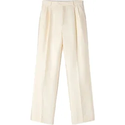 Pantalones anchos de mujer satinados de talle alto