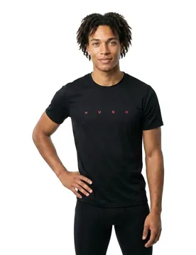 Hugo Maglietta A Maniche Corte Dorosi 1026662 Black S - Hugo Boss - FashionsVida