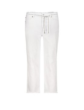 Jeans corte recto 7/8 crema 36