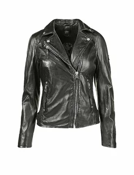 Giacca di pelle nero XS - Gipsy By Mauritius - FashionsVida