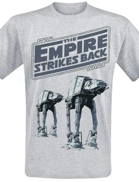 Disney T-Shirt - The Empire Strikes Back - L bis 5XL - für Männer - Größe 5XL - grau - Lizenzierter Fanartikel - Männer - male - Star Wars - FashionsVida