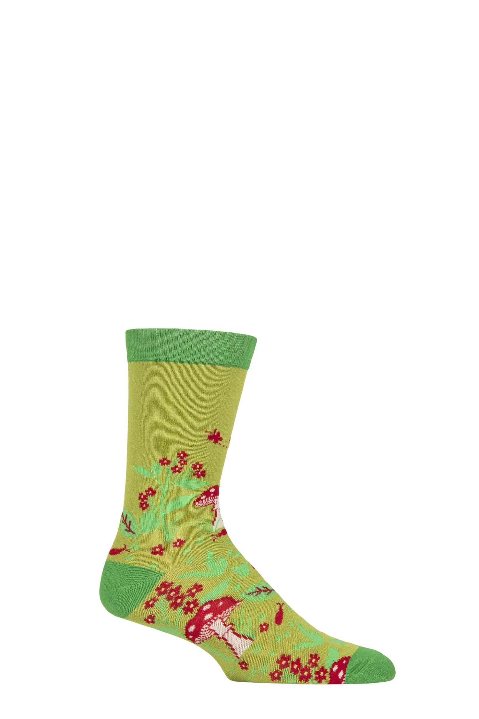 Pair Shared Earth Bamboo Toadstool and Fairy Socks Multi 7-12 - Multi Coloured - Size: 7-12 - SockShop - FashionsVida