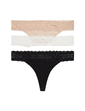 Tanga Uw0uw06337 3 Unità Ivory / Misty Blush / Black L - Tommy hilfiger - FashionsVida