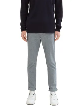 Pantaloni Chino 102051 White Navy Dobby Yarn Dye 32 - Tom tailor - FashionsVida