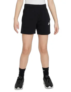 Shorts für Mädchen Club FT 5In LBR - Noir - female - Size: 10/12 ans - Nike - FashionsVida
