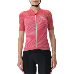 Maglia A Maniche Corte Biking Wave Vibrant Fuchsia