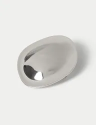 Silver Tone Clean Circular Brooch Silver female