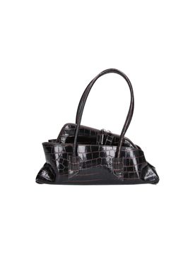Calf Leather Shoulder Bag with Suede Lining