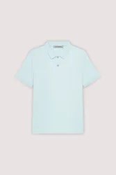 Polo slim fit uomo light blue