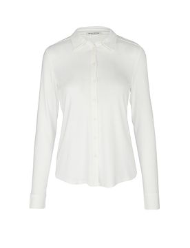 Blusa de punto de jersey crema XS