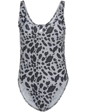 Essentials Animal Print U-Back Badeanzug Damen Badeanzug, schwarz 40