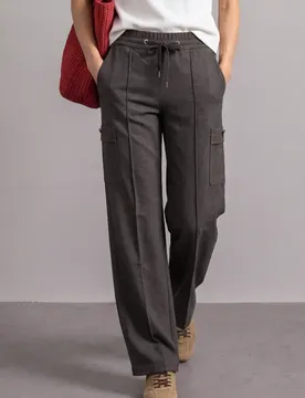 Straight Leg Hose mit Cargo-Taschen female Braun