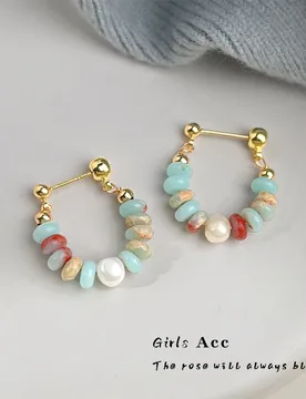 Chinese Style Handmade New Chinese Shoushan Stone Earring Vintage Literary Natural Freshwater Pearl Ethnic Style Dangle Earrings - Aliexpress - FashionsVida