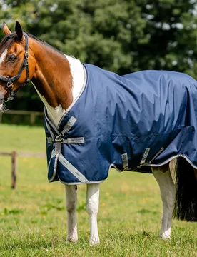 Weidedecke AMIGO 1200D 0g, navy/titanium grey/silver 130 - Horseware - FashionsVida