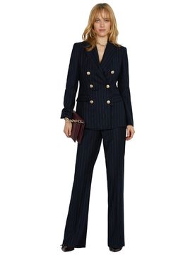 Pantalone blu gessato USSUS RDA2507091035