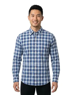 Camicia A Maniche Lunghe 1901-3018230 Navy Blue / Blue L