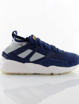 X Careaux Blaze Of Glory Sock Low Lace Up Mens Trainers 363661 03 - Blue Nubuck Leather - Size Uk 4 - Puma - FashionsVida