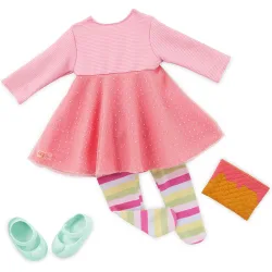 Ropa de muñeca Outfit Vestido con leggings