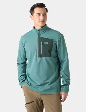 Men's Versalite Half-Zip Fleece Green S - Opal Green - Male - Helly Hansen - FashionsVida