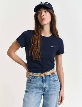 Pure Cotton T-Shirt Navy female - Gant - FashionsVida