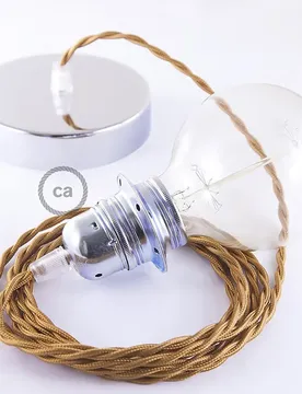 Cables Lampe Suspendue Pendel Pour Abat-jour Tm22 50 Cm Whiskey / Chrome Plated One Size
