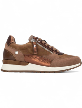 Para mujer. 17295904-CAMEL Zapatillas 172959 (37), Plano, Cremallera, Casual