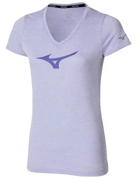 Core Runbird Short Sleeve T-shirt Icelandic Blue S Women - Mizuno - FashionsVida