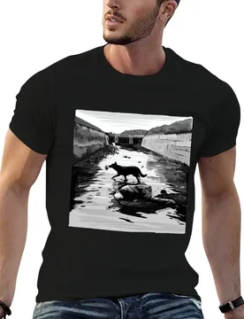 Andrei Tarkovski's Dog Scene from Stalker T-Shirt black cotton t-shirt plain for man package g man t shirts for men T-Shirt - Aliexpress - FashionsVida