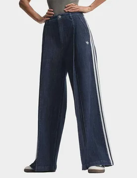 Womens Pantaloni Denim Pleats Wide Leg - Blu, blu blu Donna taglia 31-30 - Adidas - FashionsVida