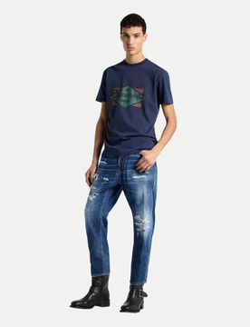 Jeans im Used-Look Blau 50