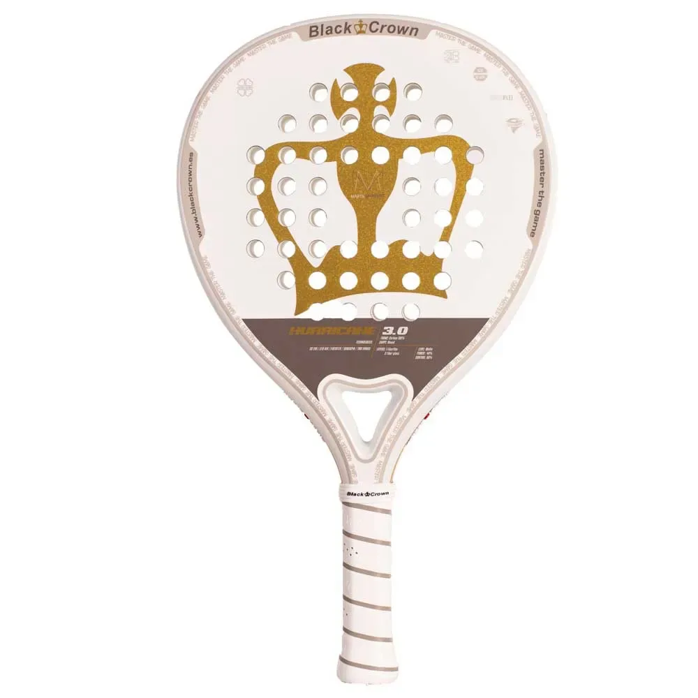 Hurricane 3.0 Padel Racket White / Gold One Size - Black Crown - FashionsVida