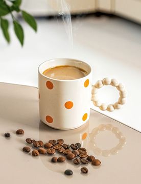 Tazza in ceramica con manico - giallo