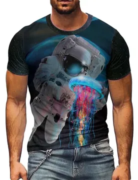 Street style men's 3D printed short-sleeved T-shirts, soft and comfortable fabric, high-quality, plus-size T-shirts for men and - Aliexpress - FashionsVida