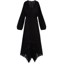 Vestido largo plisado