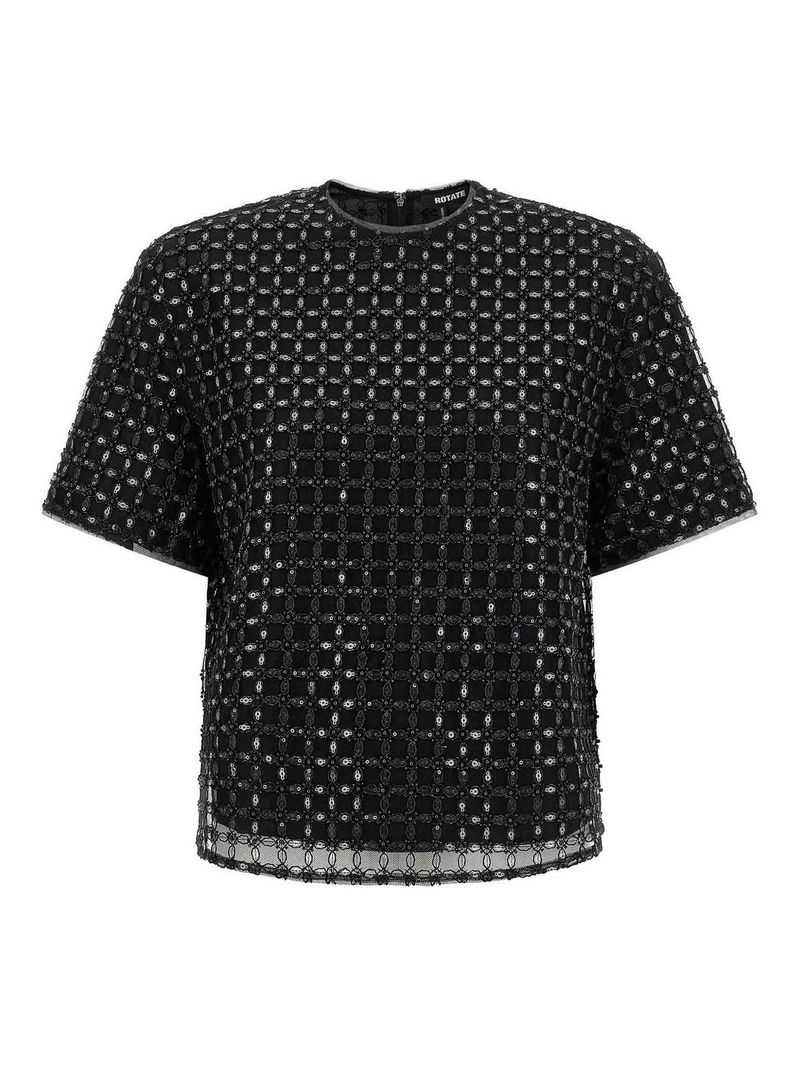 Top oversize con perline
