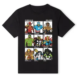 Zombie Line Up T-Shirt - Black - Black - Size: L