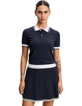 Polo Polly Pointelle, navy m - J.lindeberg - FashionsVida
