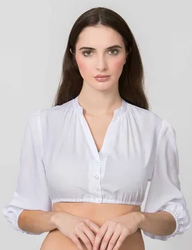 Dirndlbluse Florina (weiss, Gr. 48) von für Damen, Oberteile, 100% Polyester - Stockerpoint - FashionsVida
