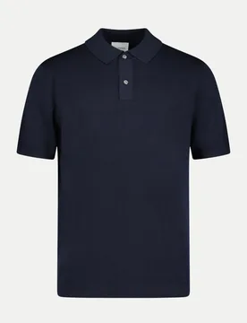 Kurzarmpullover mit Polokragen Blau L - Roy Robson - FashionsVida