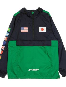 Giacca a Vento Infilabile Uomo Flags Anorak Jacket French Navy