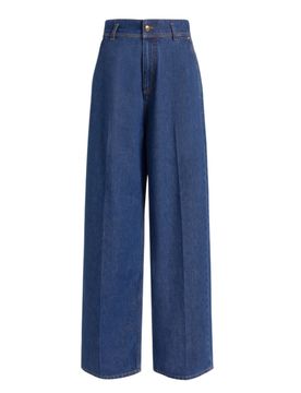 Pantaloni donna - pantalone denim blu lavato - blu