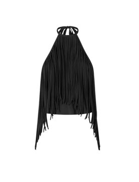 Canotte e top donna - cerea top tela viscosa - nero