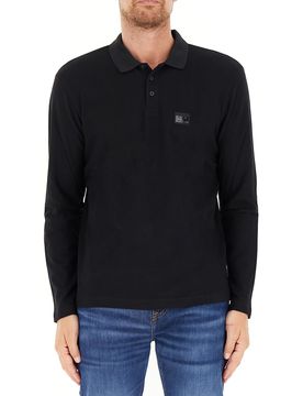 Polo maniche lunghe NERO XS