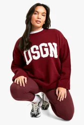 Womens Plus Crew Neck Knitted Jumper - Berry - Size Uk 20-22 (Womens)