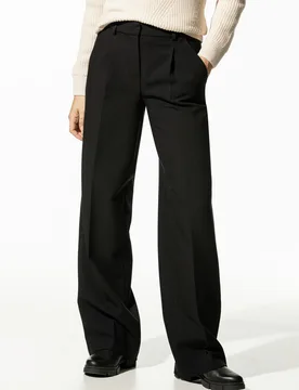 Marlene Hose, Regular Fit#normale Größen#Kurzgrößen, Farbe Schwarz, 52, bügelfrei mit Flex-Bund (ca. 3 cm dehnbar) Damen - Walbusch - FashionsVida