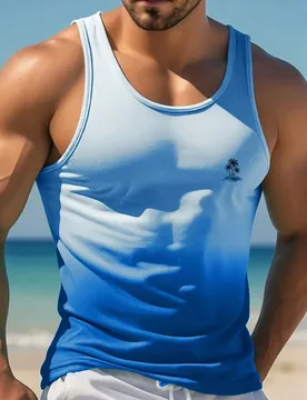 Summer New Casual 3D Printed Men's Sleeveless T-Shirt Hawaiian Style Men's Fashionable Round Neck Vest Outdoor Beach Men's Vest2 - Aliexpress - FashionsVida
