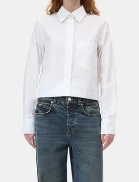 Cropped classic shirt female - L - FashionsVida