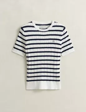 STRETCH COTTON CABLE STRIPE SS female