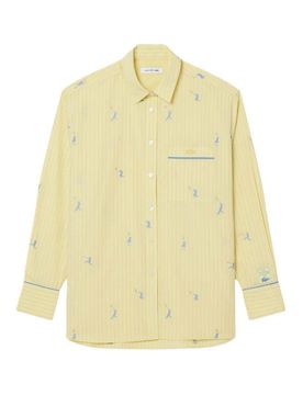Camicia oversize con motivi jacquard